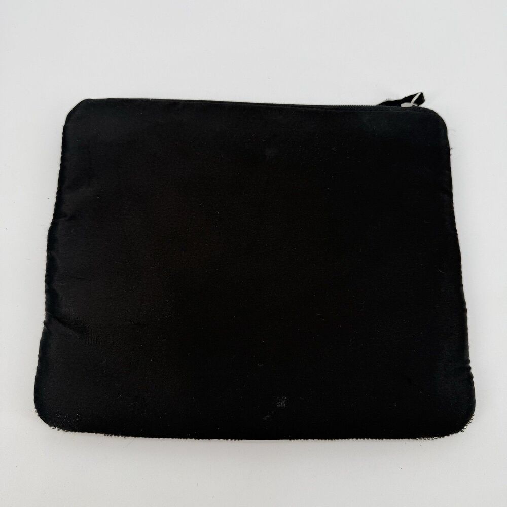 Unbranded Black Sequin Beaded Pouch Bag Travel India Silver Clutch - Picture 7 of 11